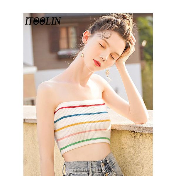 women's tanks & camis itoolin rainbow striped crop with open shoulders female colorful wrapped chest vest boob tube tank slim fit c, White
women's tanks & camis itoolin rainbow striped crop with open shoulders female colorful wrapped chest vest boob tube tank slim fit c, White