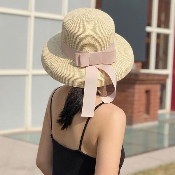 wide brim hats women summer knit straw hat fashion casual beach sun sunscreen block uv protection panama bow cap, Blue;gray
wide brim hats women summer knit straw hat fashion casual beach sun sunscreen block uv protection panama bow cap, Blue;gray
