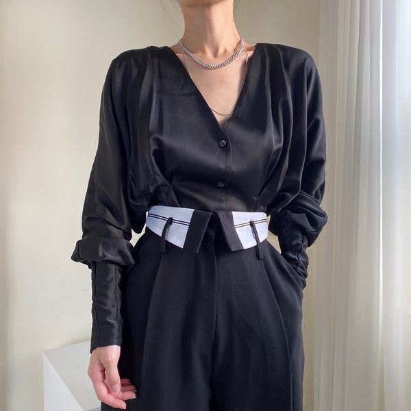 women's hoodies & sweatshirts hzirip satin shirts for women, modern shirts, stylish, sexy, short, turtleneck v, urban fashion, loose, c, Black
women's hoodies & sweatshirts hzirip satin shirts for women, modern shirts, stylish, sexy, short, turtleneck v, urban fashion, loose, c, Black