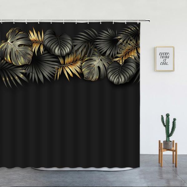shower curtains tropical green plant bathroom black background gold palm leaf pattern bath curtain waterproof bathtub home decor
shower curtains tropical green plant bathroom black background gold palm leaf pattern bath curtain waterproof bathtub home decor