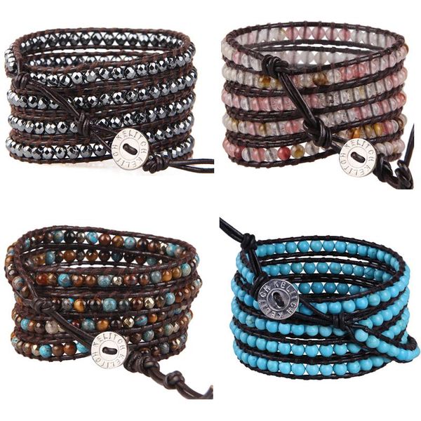 tennis kelitch stone beads 5 wrap crystal bracelets leather jewelry for women elegant trendy decorations girls, Golden;silver
tennis kelitch stone beads 5 wrap crystal bracelets leather jewelry for women elegant trendy decorations girls, Golden;silver
