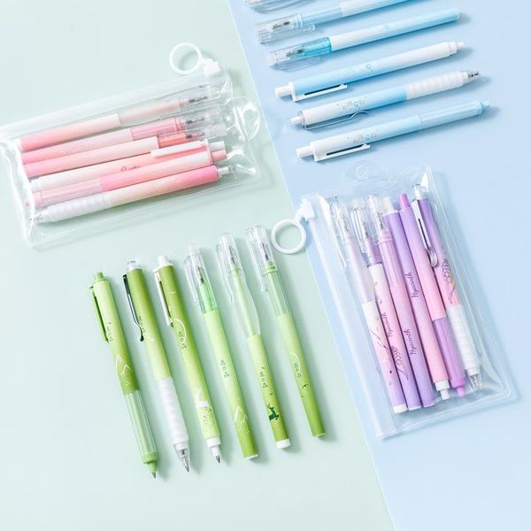 gel pens 6pcs/set kawaii macaron pen 0.5mm black smooth ink writing signature simple cute retractable school stationery
gel pens 6pcs/set kawaii macaron pen 0.5mm black smooth ink writing signature simple cute retractable school stationery
