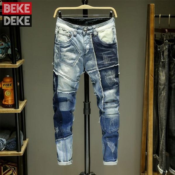 men's jeans retro mens harajuku patchwork straight denim pencil pants streetwear 2021 fashion casual men elastic, Blue
men's jeans retro mens harajuku patchwork straight denim pencil pants streetwear 2021 fashion casual men elastic, Blue