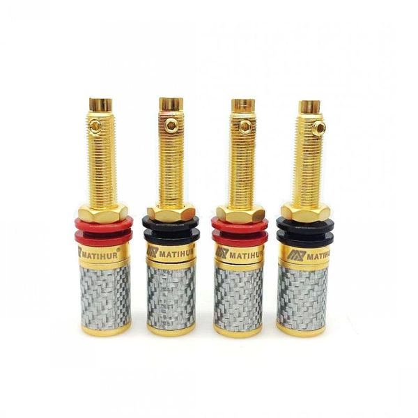 smart power plugs matihur carbon fiber 99.99% pure copper gold speaker terminal binding post xs2
smart power plugs matihur carbon fiber 99.99% pure copper gold speaker terminal binding post xs2