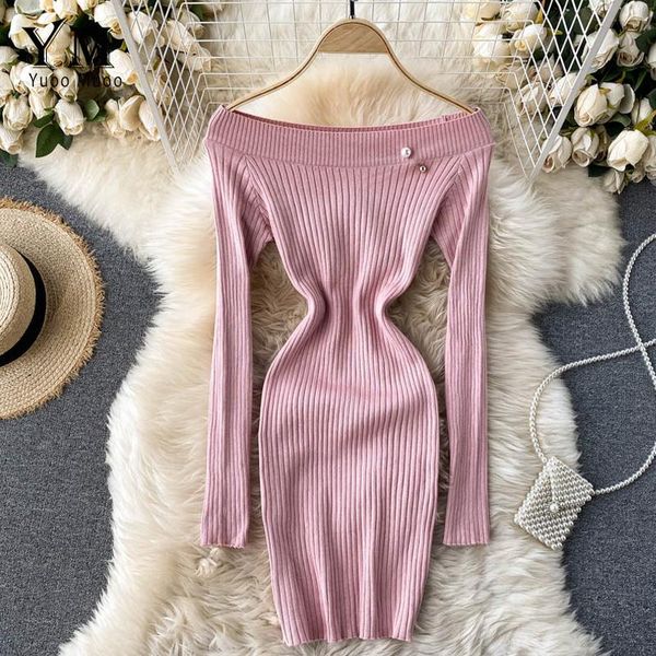 casual dresses yuoomuoo women off shoulder knit mini dress long sleeve slim bodycon party ins fashion sheath sweater vestidos, Black;gray
casual dresses yuoomuoo women off shoulder knit mini dress long sleeve slim bodycon party ins fashion sheath sweater vestidos, Black;gray