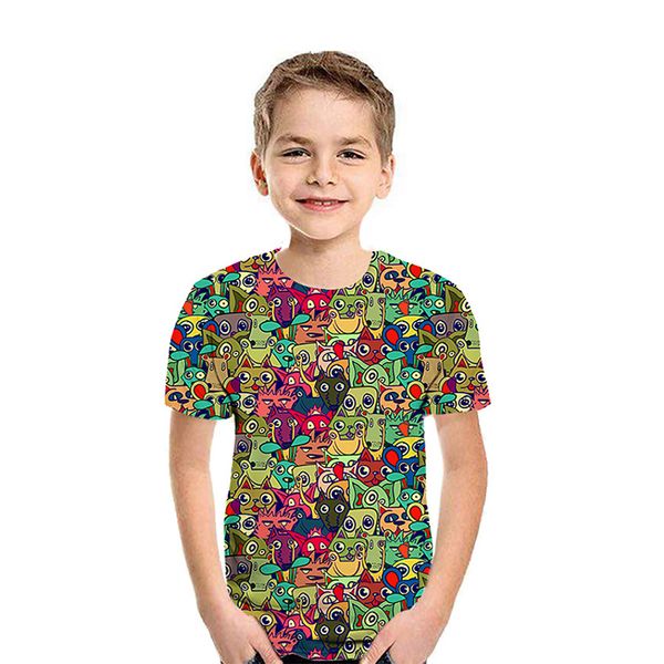 monster group pattern children 3d printing t-shirt animal print summer daily sweatshirt round neck short sleeve high quality, Blue
monster group pattern children 3d printing t-shirt animal print summer daily sweatshirt round neck short sleeve high quality, Blue