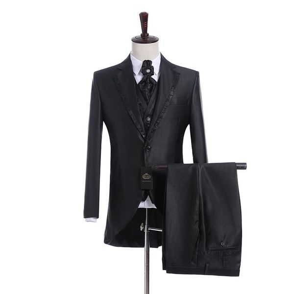 men's suits & blazers latest tailored clothing for men black notch lapel single-button groom's wedding formal slim fit tuxedo thre, White;black
men's suits & blazers latest tailored clothing for men black notch lapel single-button groom's wedding formal slim fit tuxedo thre, White;black