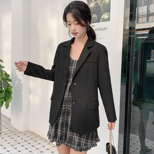 women's suits & blazers black blazer women classical turn down collar simple cuffs soild pockets autumn spring christmas elegant vintag, White;black
women's suits & blazers black blazer women classical turn down collar simple cuffs soild pockets autumn spring christmas elegant vintag, White;black
