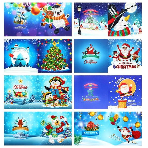 greeting cards 8pcs diy diamond painting card special-shaped part drill mosaic merry christmas embroidery kit santa xmas postcards
greeting cards 8pcs diy diamond painting card special-shaped part drill mosaic merry christmas embroidery kit santa xmas postcards