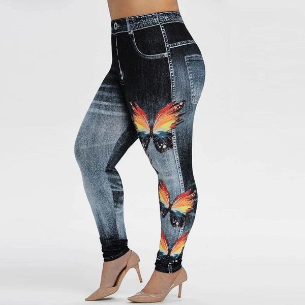 women's leggings 2021 imitation cowboy printed women high waist slim elastic pencil pants plus size print cropped jeans, Black
women's leggings 2021 imitation cowboy printed women high waist slim elastic pencil pants plus size print cropped jeans, Black