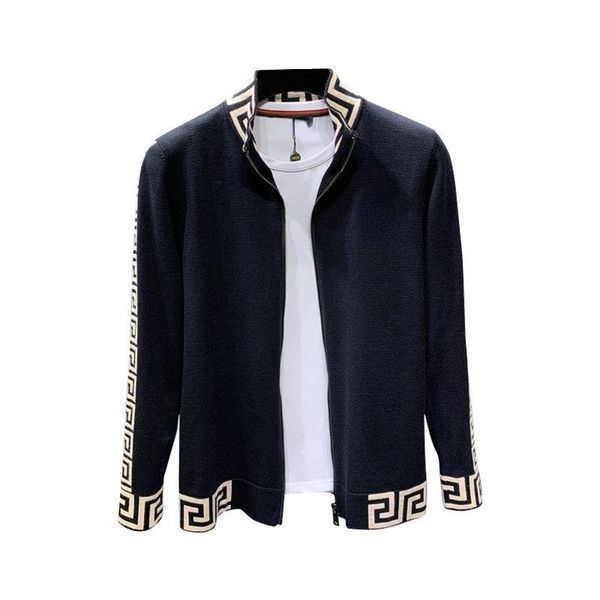 men's sweaters cardigan sweater 2021 men 's fall plus size embroidered jacket fashion trendy slim stand collar coat, White;black
men's sweaters cardigan sweater 2021 men 's fall plus size embroidered jacket fashion trendy slim stand collar coat, White;black