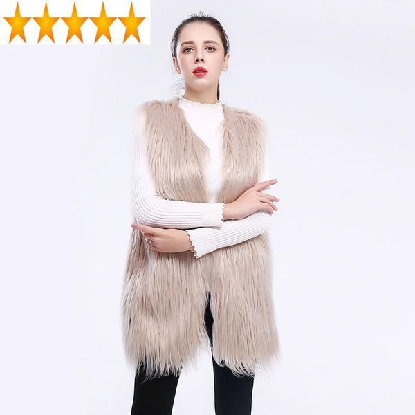 women's fur & faux women furry female jacket sleeveless white coat femme vest clothing abrigos mujer kj309, Black
women's fur & faux women furry female jacket sleeveless white coat femme vest clothing abrigos mujer kj309, Black