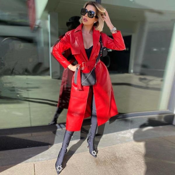 women's trench coats pu leather long jacket coat for fall/winter 2021 belt artificial spring female slim, Tan;black
women's trench coats pu leather long jacket coat for fall/winter 2021 belt artificial spring female slim, Tan;black