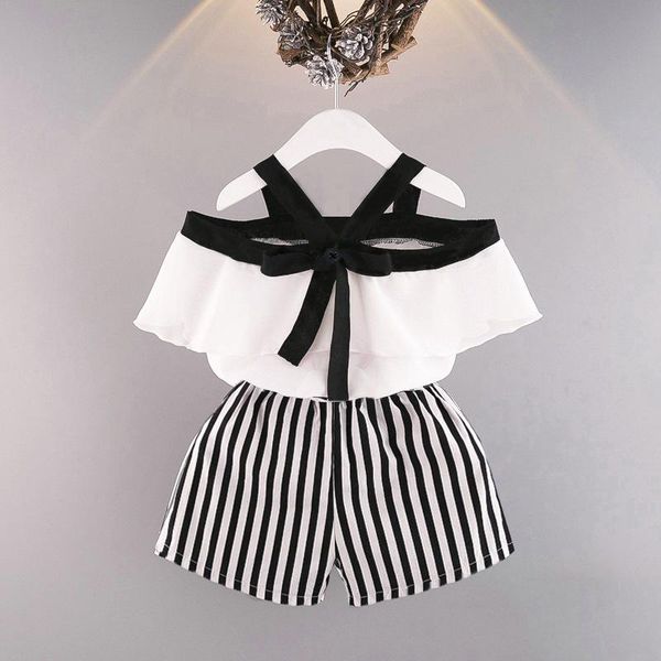 clothing sets baby & children's toddler girl stripe printing set infant girls' off shoulder short sleeve + elastic pants, White
clothing sets baby & children's toddler girl stripe printing set infant girls' off shoulder short sleeve + elastic pants, White