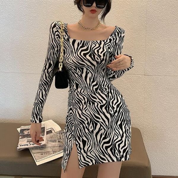 spring fall female zebra pattern square neck girl party thin waist mini dress y693 o14t, Black;gray
spring fall female zebra pattern square neck girl party thin waist mini dress y693 o14t, Black;gray