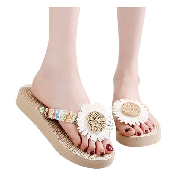 summer bohemian shoes 3cm wedges flip-flops slipper fashion straw weave flowers toe clamp slipper breathable beach shoes #lr1, Black
summer bohemian shoes 3cm wedges flip-flops slipper fashion straw weave flowers toe clamp slipper breathable beach shoes #lr1, Black