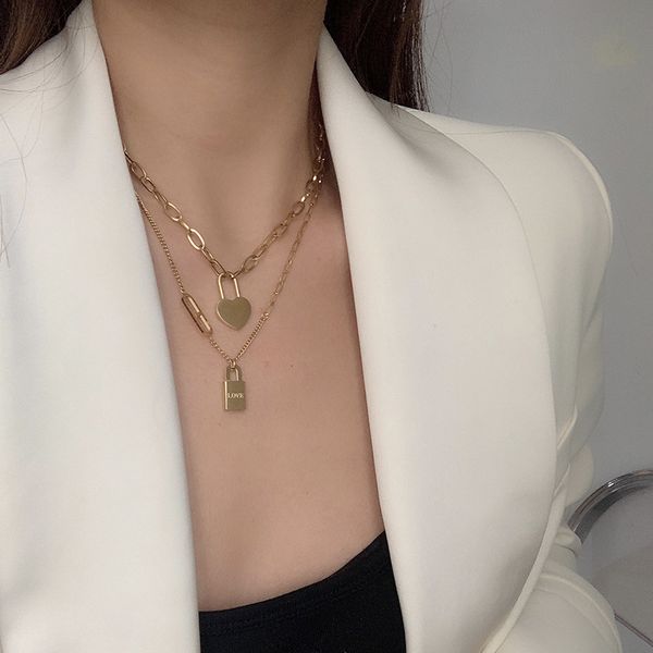 goth titanium padlock heart pendant necklace for women punk jewelry vintage steel chain statement choker hiphop necklaces 2021, Golden;silver
goth titanium padlock heart pendant necklace for women punk jewelry vintage steel chain statement choker hiphop necklaces 2021, Golden;silver