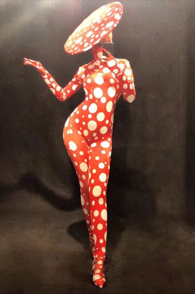 women lady stage dance wear red dj gogo jumpsuit 3d printed white big dot bodysuit party celebrate show dancer costumes, Black;red
women lady stage dance wear red dj gogo jumpsuit 3d printed white big dot bodysuit party celebrate show dancer costumes, Black;red