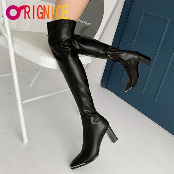 boots orignice elegant over the knee women fashion square toe zipper autumn winter chunky high heels thigh shoes, Black
boots orignice elegant over the knee women fashion square toe zipper autumn winter chunky high heels thigh shoes, Black