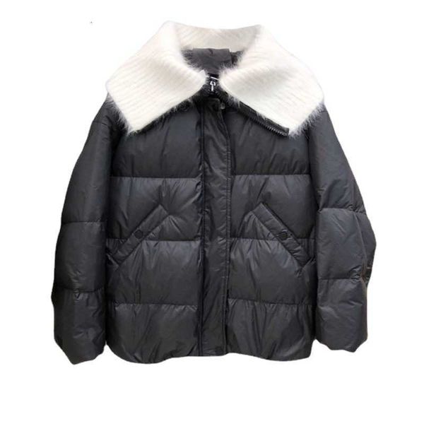 down et cotton women 2021 winter loose and thin wool collar coat large bread suit women's fashion, Black
down et cotton women 2021 winter loose and thin wool collar coat large bread suit women's fashion, Black
