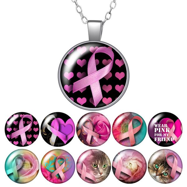 pink ribbon breast cancer prevention round pendant necklace 25mm glass cabochon silver color crystal jewelry women gift 50cm
pink ribbon breast cancer prevention round pendant necklace 25mm glass cabochon silver color crystal jewelry women gift 50cm