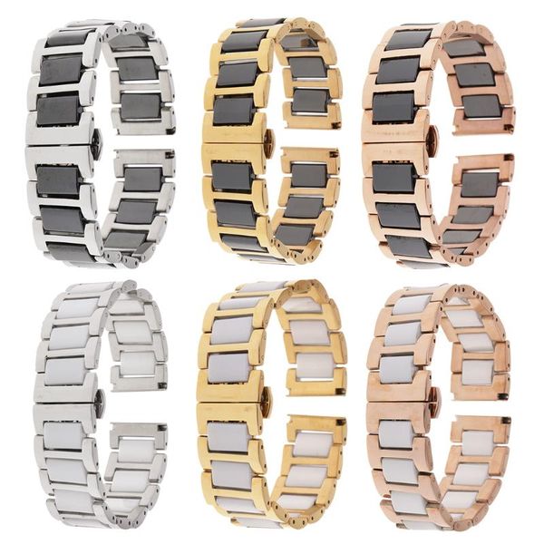 watch bands stainless steel ceramics band 22mm strap replacement wristband bracelet with butterfly folding clasp, Black;brown
watch bands stainless steel ceramics band 22mm strap replacement wristband bracelet with butterfly folding clasp, Black;brown