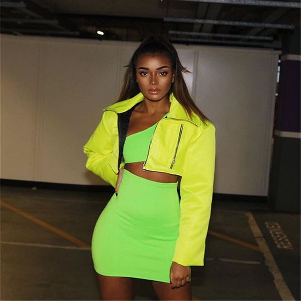 women neon bodycon 2 piece set summer 2019 high street night out club outfits matching short sets crop skirt az08, White
women neon bodycon 2 piece set summer 2019 high street night out club outfits matching short sets crop skirt az08, White