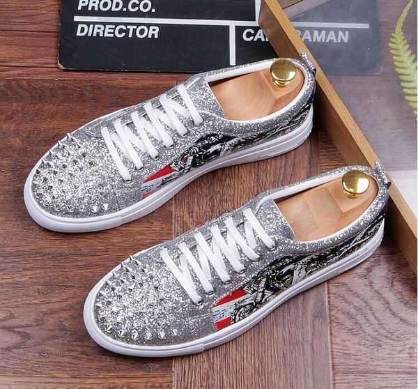 fashion men designer sequins rivets print casual design shoes 2020 men flats dress loafers footwear mens wedding shoes mocassins, Black
fashion men designer sequins rivets print casual design shoes 2020 men flats dress loafers footwear mens wedding shoes mocassins, Black