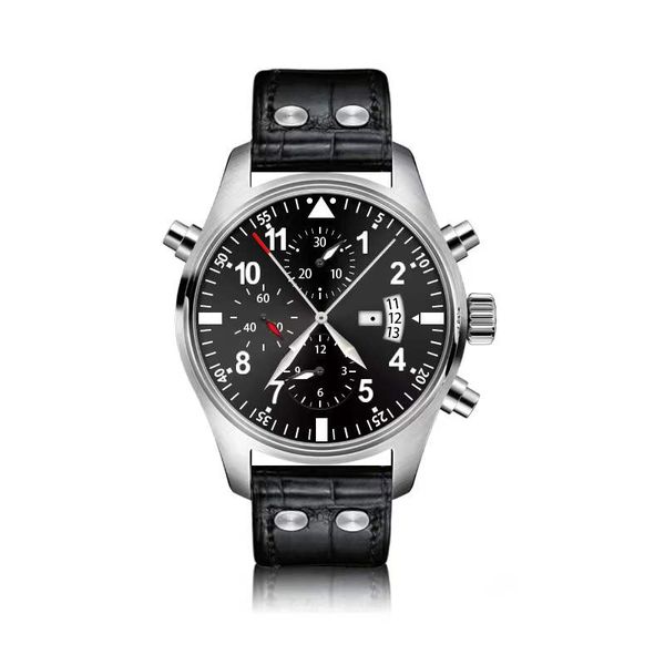 mens luxury quartz watch 388101 requin brand leather strap silver white stainless steel case chronograph calendar multifunction dial pilot, Slivery;brown
mens luxury quartz watch 388101 requin brand leather strap silver white stainless steel case chronograph calendar multifunction dial pilot, Slivery;brown