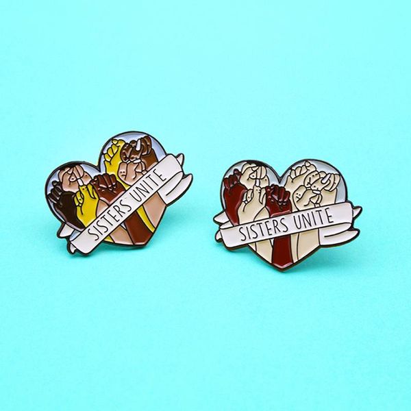 pins, brooches sisters unite feminism heart-shaped power all races brooch enamel pin friend banner metal jewelry gift, Gray
pins, brooches sisters unite feminism heart-shaped power all races brooch enamel pin friend banner metal jewelry gift, Gray