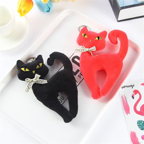 keychains fashion plush cat key ring holder red black kitten keychain car pendant for bag gifts women girl, Silver
keychains fashion plush cat key ring holder red black kitten keychain car pendant for bag gifts women girl, Silver