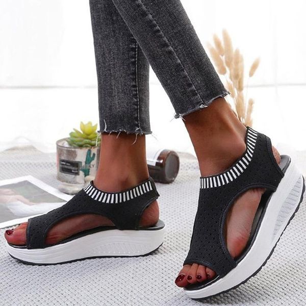 women sandals slip on hollow out wedges shoes woman peep toe casual summer shoes female thick pltaform fashion footwear 2021, Black
women sandals slip on hollow out wedges shoes woman peep toe casual summer shoes female thick pltaform fashion footwear 2021, Black