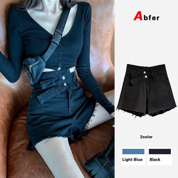 women's shorts abfer summer plus size women high waisted denim korean fashion tassel jean double button short pants, White;black
women's shorts abfer summer plus size women high waisted denim korean fashion tassel jean double button short pants, White;black