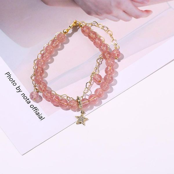 beaded, strands 2021 strawberry crystal bracelet female pink lucky star jewelry japanese and korean girlfriends gift, Black
beaded, strands 2021 strawberry crystal bracelet female pink lucky star jewelry japanese and korean girlfriends gift, Black