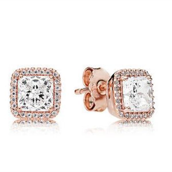 2017 Spring New Rose Gold plated Timeless Elegance Stud Earrings with Cubic Zirconia Fits European Pandora Charm Jewelry, Golden;silver 
2017 Spring New Rose Gold plated Timeless Elegance Stud Earrings with Cubic Zirconia Fits European Pandora Charm Jewelry, Golden;silver