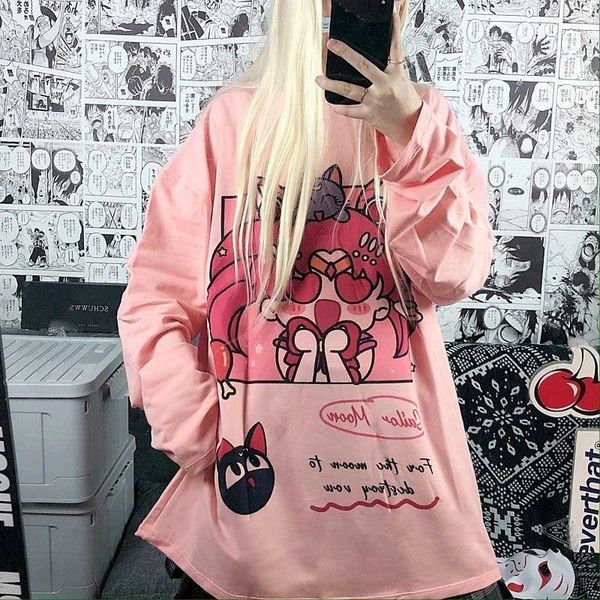 2021 new ins long sleeve shirt female fall student korean version loose girl from the wild cartoon beautiful fre yvrq, White
2021 new ins long sleeve shirt female fall student korean version loose girl from the wild cartoon beautiful fre yvrq, White