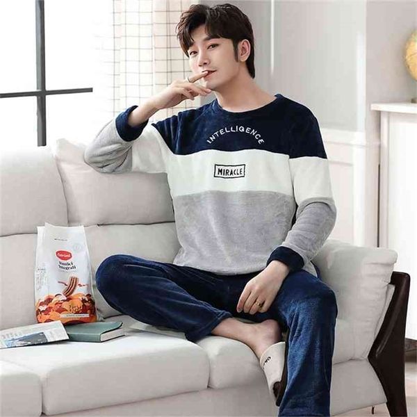 winter korean long sleeve thick warm flannel pajamas sets for men coral velvet sleepwear suit pyjamas homewear home clothes 210812, Black;brown
winter korean long sleeve thick warm flannel pajamas sets for men coral velvet sleepwear suit pyjamas homewear home clothes 210812, Black;brown