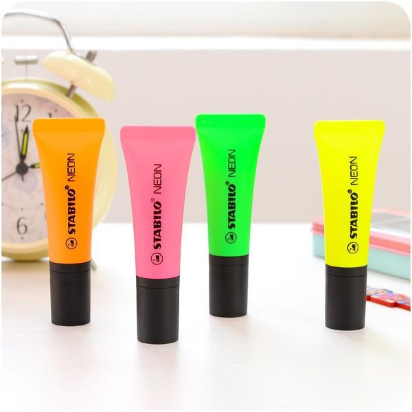highlighters 4 pcs/lot neon color marker lipstick highlighter pen for paper file stationery office faxt planner school supplies eb826, Black;red
highlighters 4 pcs/lot neon color marker lipstick highlighter pen for paper file stationery office faxt planner school supplies eb826, Black;red