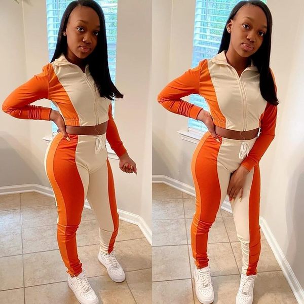 women's two piece pants stitching women'ssports suit 2021 autumn and winter net red color matching zipper sports two-piece home ca, White
women's two piece pants stitching women'ssports suit 2021 autumn and winter net red color matching zipper sports two-piece home ca, White