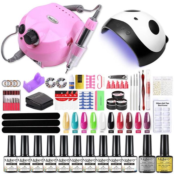 nail art kits mobray gel polish set with uv led lamp 18/10/6 pcs varnish soak off manicure milling cutters tools
nail art kits mobray gel polish set with uv led lamp 18/10/6 pcs varnish soak off manicure milling cutters tools