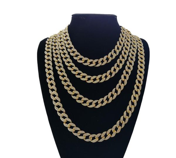 hip hop full diamond cool cuban necklace men's full diamond punk accessories gold chain width 13mm 18-30inches, Silver
hip hop full diamond cool cuban necklace men's full diamond punk accessories gold chain width 13mm 18-30inches, Silver