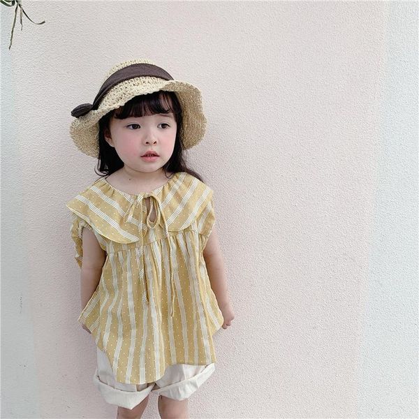 shirts korean style cute girls turn-down collar sleeveless blouses kids thin soft loose clothings, White;black
shirts korean style cute girls turn-down collar sleeveless blouses kids thin soft loose clothings, White;black