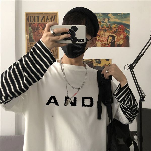 t-shirt male clothes 2021-autumn korean striped sewing style drop fake student of two long sleeve pieces bottom shirt hsxt, White;black
t-shirt male clothes 2021-autumn korean striped sewing style drop fake student of two long sleeve pieces bottom shirt hsxt, White;black