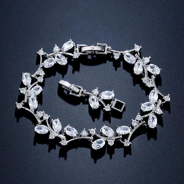 link, chain rakol romantic cubic zirconia leaves bracelet for women wedding dinner casual birthday gift accessories rebp173, Black
link, chain rakol romantic cubic zirconia leaves bracelet for women wedding dinner casual birthday gift accessories rebp173, Black