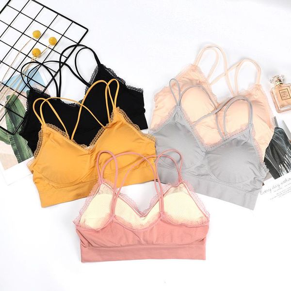 bras women padded bra wireless underwear push up girls comfortable home lingerie female cross brassiere, Red;black
bras women padded bra wireless underwear push up girls comfortable home lingerie female cross brassiere, Red;black