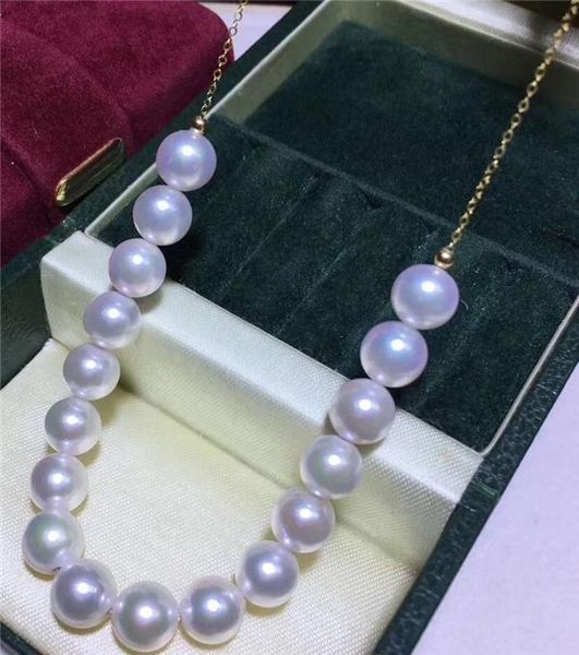 chokers habitoo solid 18k gold round 7-8mm nature freshwater white pearls pendant necklace elegant wedding jewelry party gift, Golden;silver
chokers habitoo solid 18k gold round 7-8mm nature freshwater white pearls pendant necklace elegant wedding jewelry party gift, Golden;silver