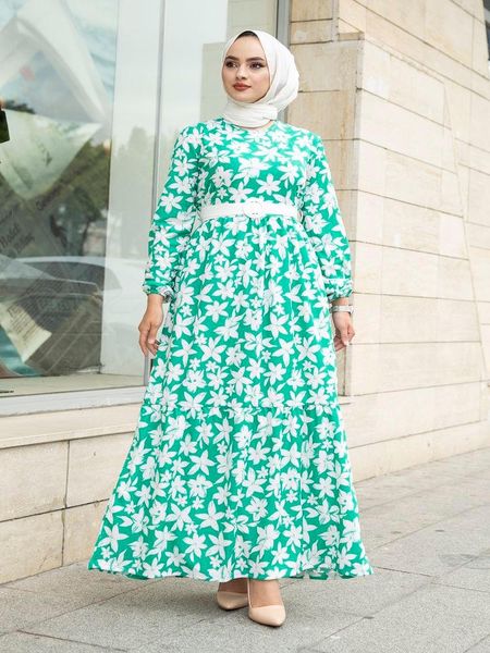 ethnic clothing floral print dress white belt casual summer lycra ramadan kaftan dubai abaya turkey muslim women headscarf, Red
ethnic clothing floral print dress white belt casual summer lycra ramadan kaftan dubai abaya turkey muslim women headscarf, Red