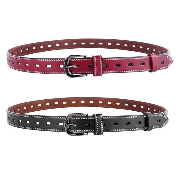 belts women's leather perforated belt fashion simple korean plate decorative punching, Black;brown
belts women's leather perforated belt fashion simple korean plate decorative punching, Black;brown