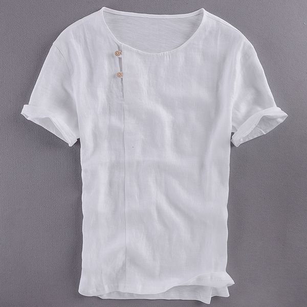 2021 summer new men's linen short-sleeved t-shirt loose chinese style o-neck t shirt men pure flax white tshirt male camisetas hombre 4
2021 summer new men's linen short-sleeved t-shirt loose chinese style o-neck t shirt men pure flax white tshirt male camisetas hombre 4