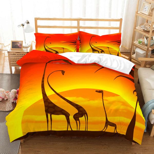 funny giraffe bedding set animals duvet cover with pillowcas giraffe family print cartoon bed linen set 2/3pcs single double
funny giraffe bedding set animals duvet cover with pillowcas giraffe family print cartoon bed linen set 2/3pcs single double